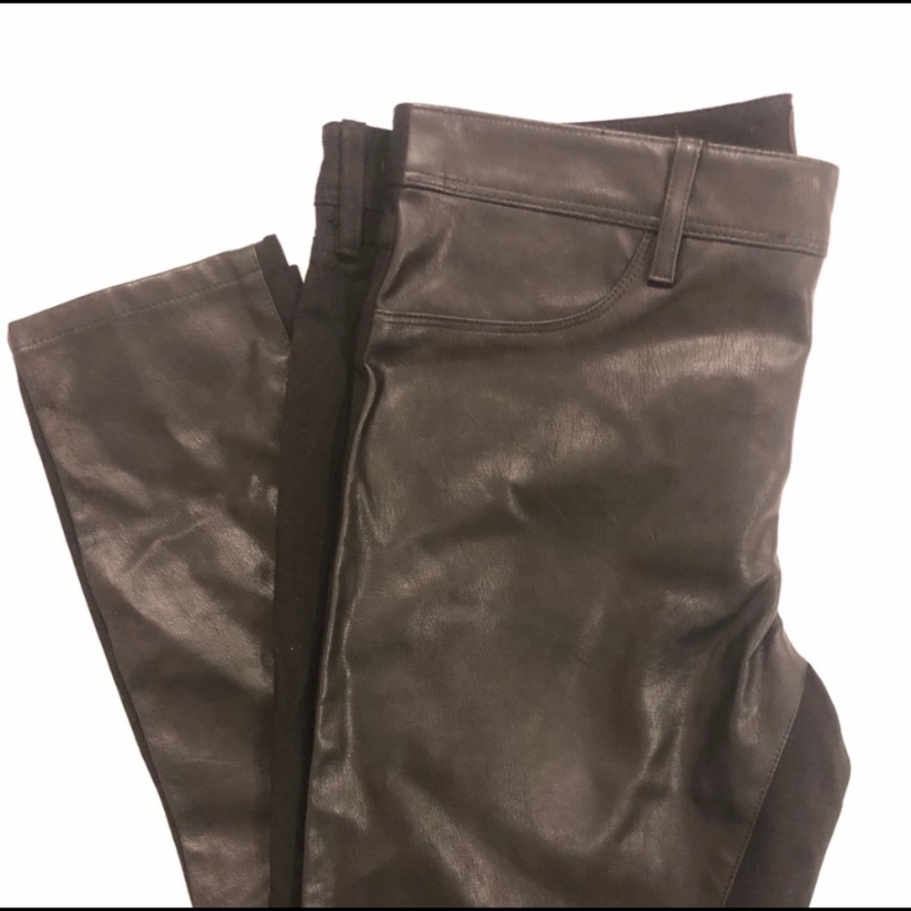 Banana Republic - Black Leather Jeans - Size 2